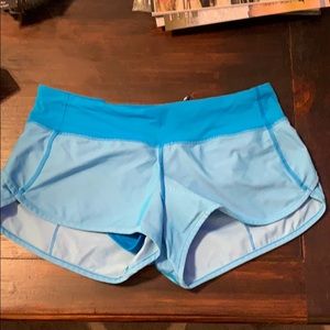 Light blue lululemon speed shorts!